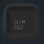 Black Formal Event Theme Wedding Paper Plate<br><div class="desc">Black Formal Event Theme Wedding</div>