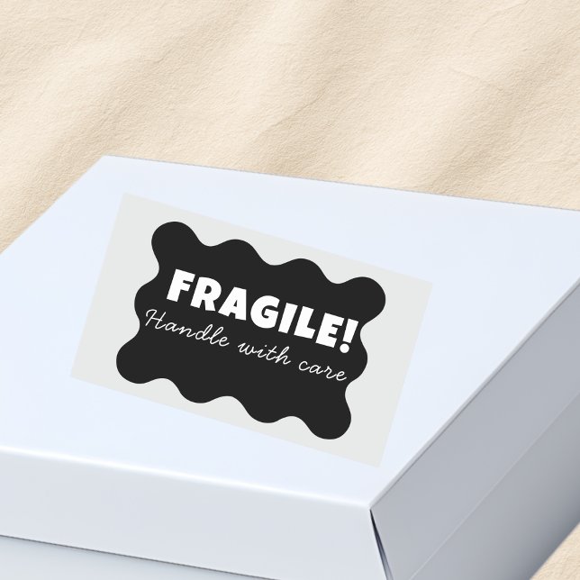 Black Fragile handle with care Business  Sticker (Creator Uploaded)
