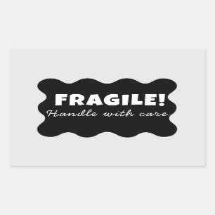 Black Fragile handle with care Business Sticker