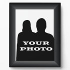 Black Frame Your Photo 8 x 10 Vertical Plaque