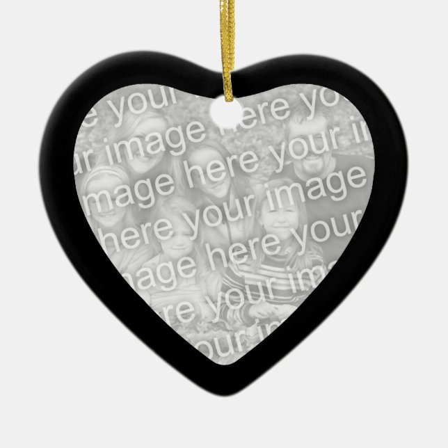 Black Framed Heart Ornament (Front)