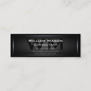 Black Framed Monogram Professional - Business Card