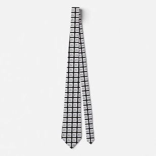 Black Framed Musical Squares Tie
