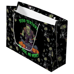 🖤 Black Frankenstein Halloween Gift Bag 💀🎃