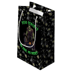 🖤 Black Frankenstein Halloween Gift Bag