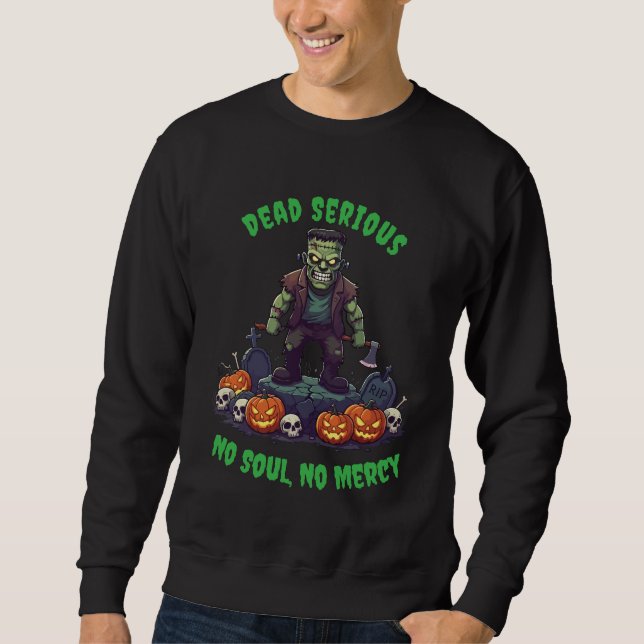 🖤 Black Frankenstein Halloween Sweatshirt 💀🎃U (Front)