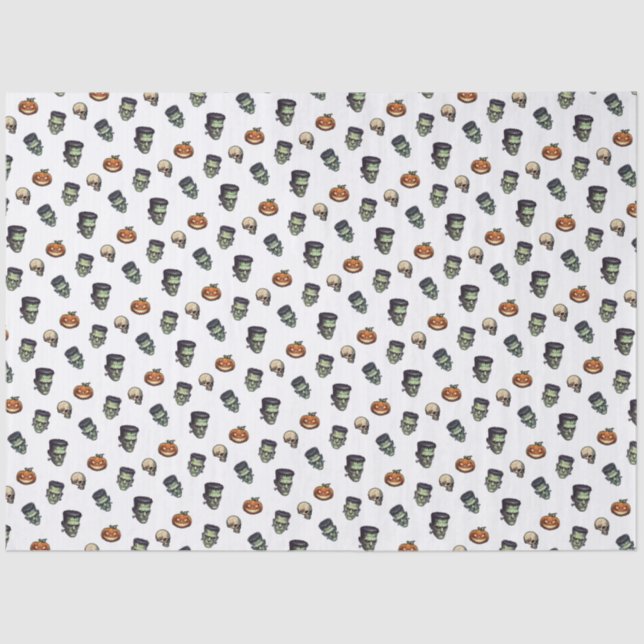 🖤 Black Frankenstein Tissue Paper 💀🎃 (Front)