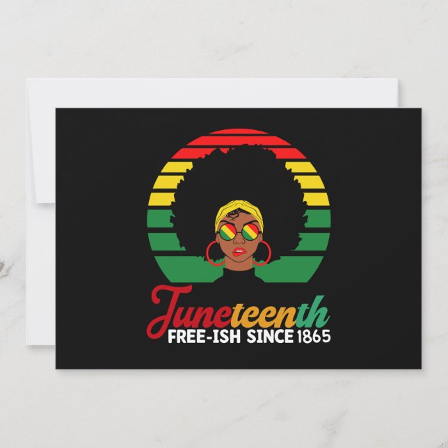 Black Freedom Free Ish Since 1865 Juneteenth  Invitation (Front)