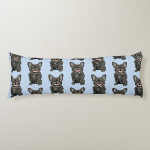 Black French Bulldog,  Body Pillow