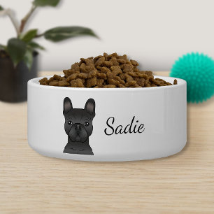 Black French Bulldog / Frenchie Cartoon Dog & Name