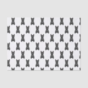 Black French Bulldog / Frenchie Dog Pattern Tissue Paper