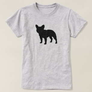 Black French Bulldog Silhouette Frenchie Dog T-Shirt