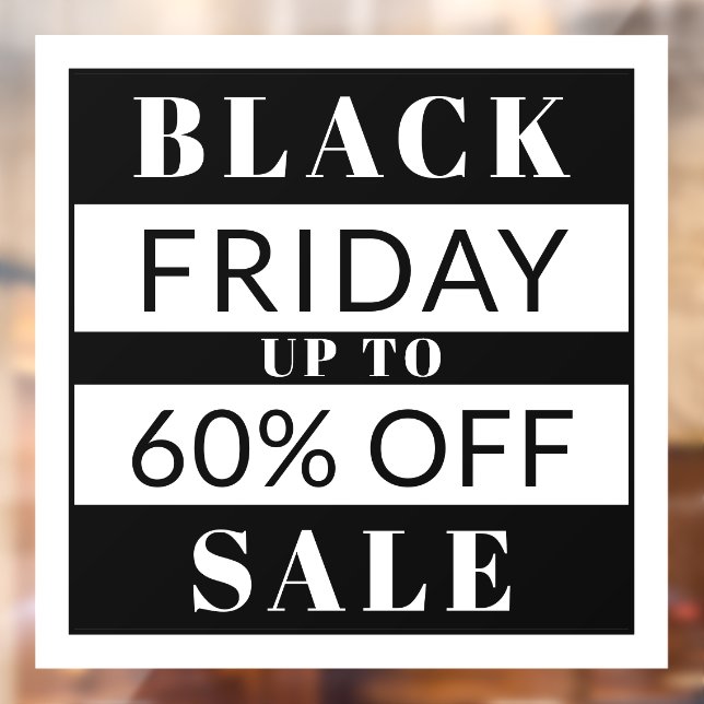 Black Friday Business Store Sale Discount Off Window Cling (Sheet 2)