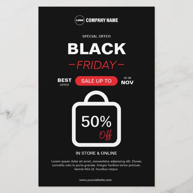Black Friday Custom Editable Flyer (Front)