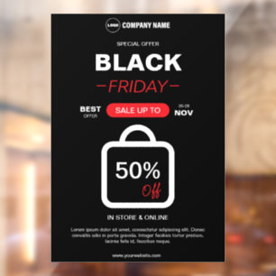 Black Friday Custom Logo Window Cling