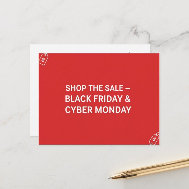 Black Friday & Cyber Monday: Postcard (Front/Back In Situ)