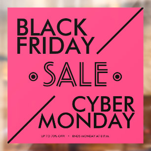 Black Friday Cyber Monday Sale Window Cling