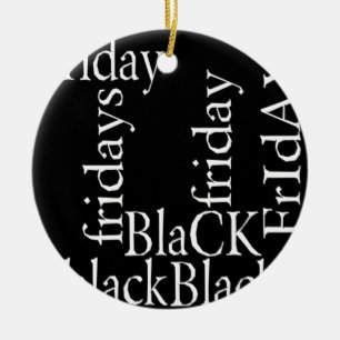 Black Friday Design Ceramic Ornament