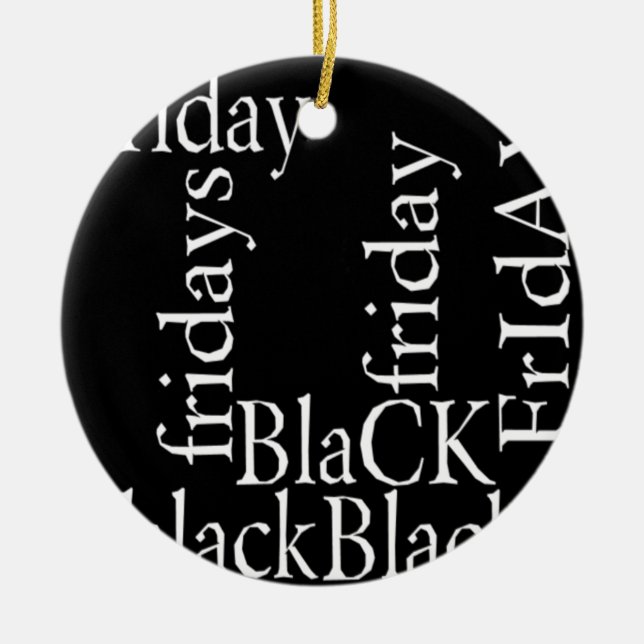 Black Friday Design Ceramic Ornament (Front)
