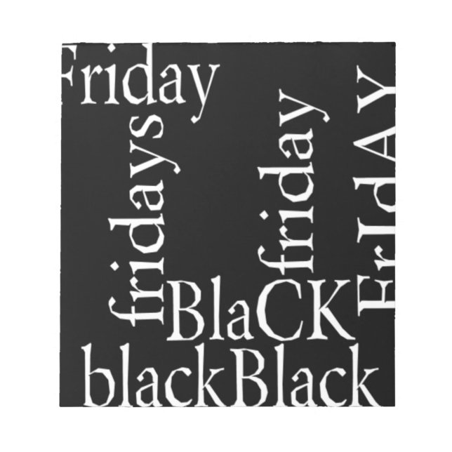 Black Friday Design Notepad (Front)
