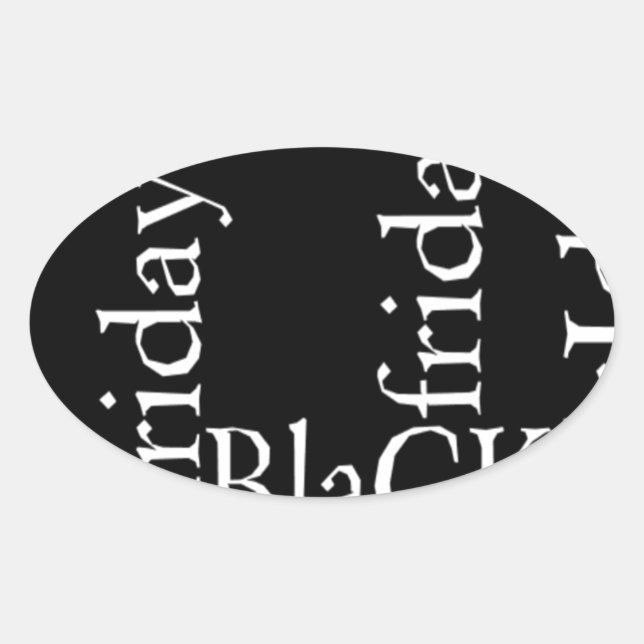 Black Friday Design Oval Sticker (Front)