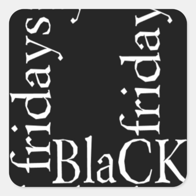 Black Friday Design Square Sticker (Front)