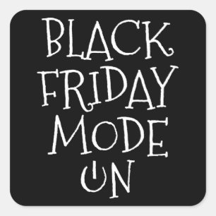 Black Friday Mode On Deal Shopping Square Sticker