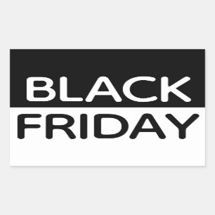 Black Friday - Modern, Minimial Black & White Sticker
