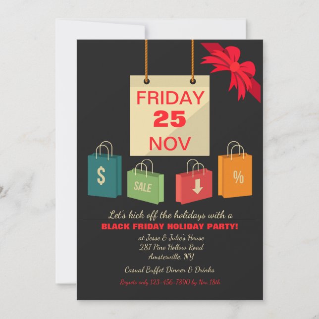 Black Friday Party Invitation (Front)