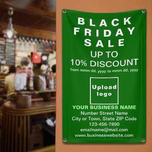 Black Friday Sale on Green Banner