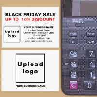 Black Friday Sale on White Enclosure Card