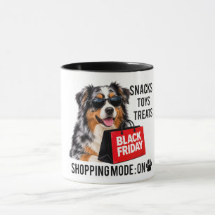 Black Friday Shopping Mode On Australian Shepherd Mug