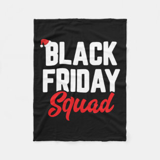 Black friday squad shopping team family funny chri fleece blanket