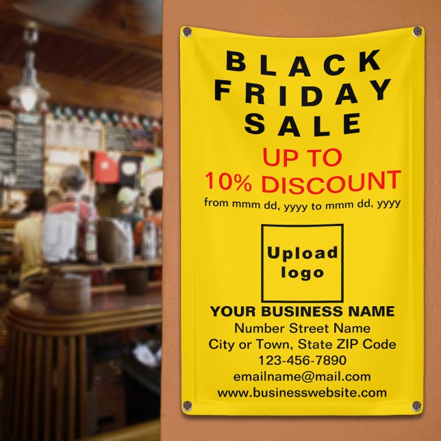 Black Friday Vente sur bannière jaune (Black Friday Sale on yellow banner)