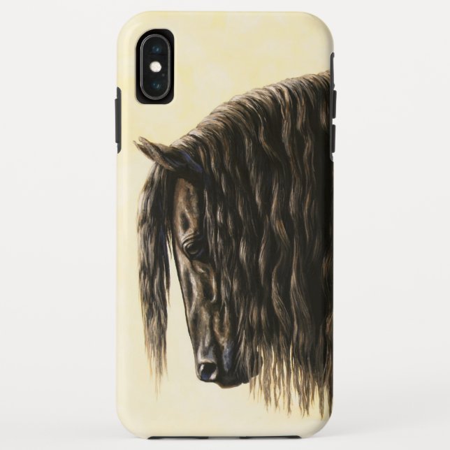 Black Friesian Draught Horse Case-Mate iPhone Case (Back)