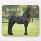 Black Friesian Horse Photo Desk