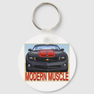 BLACK_FRONT_CAMARO.png Keychain