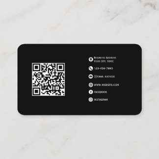 Black – Fully Customizable Modern Design Business Card