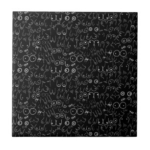 black fun minimalist tile