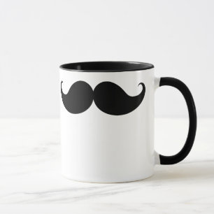 Black Funny Handlebar Moustache Moustache Stache Mug