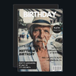 Black Funny Magazine Cover Photo 94th birthday Invitation<br><div class="desc">Black Funny Magazine Cover Photo 94th birthday Invitation</div>