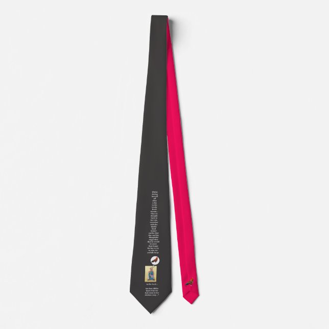 Black Funny Rude Adult Naughty Joke Mens Tie (Front)