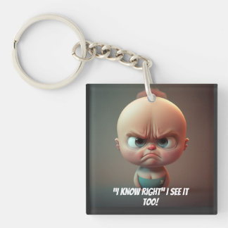 Black funny sarcasm keyring , cartoon and humour