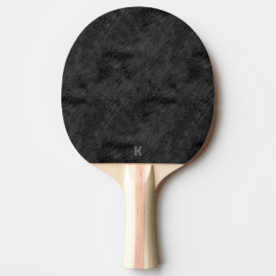 Black fur pattern ping pong paddle