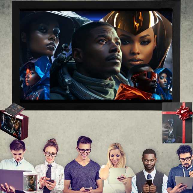Black Future Poster Fleece Blanket (Get the full "Black Future" collection at  https://bit.ly/BlackFutureZazzle)