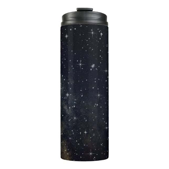 Black Galaxy Starry Night Thermal Tumbler (Front)