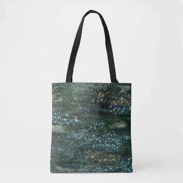 Black Galaxy Tote Bag (Front)