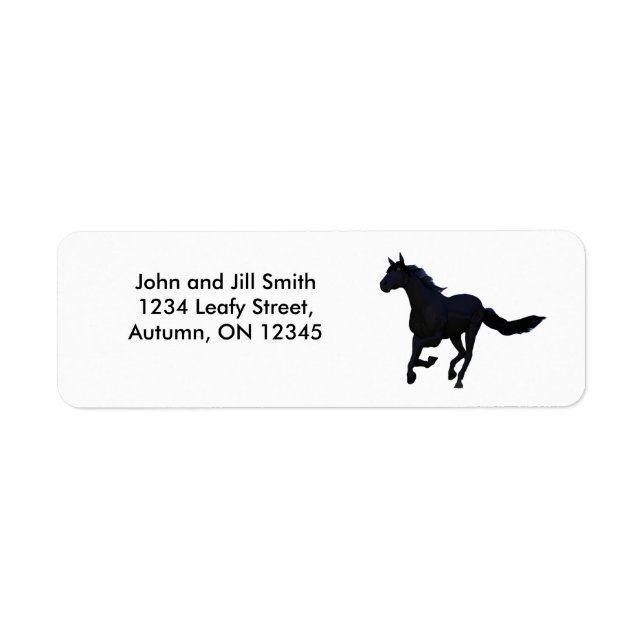 Black Galloping Horse (Front)
