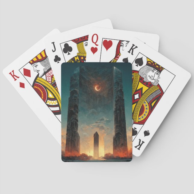 Black Gate Fantasy Sci-Fi Art Playing Cards (Back)