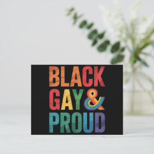 Black Gay and Proud LGBTQ Black Queers Postcard
